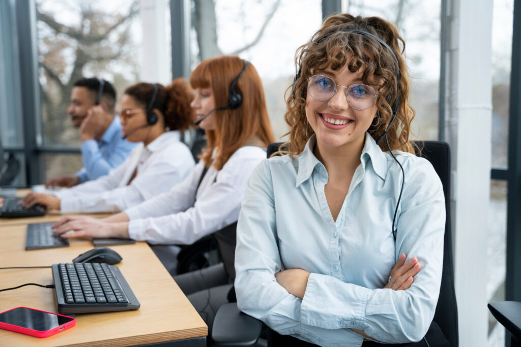 medical billing employee on desk